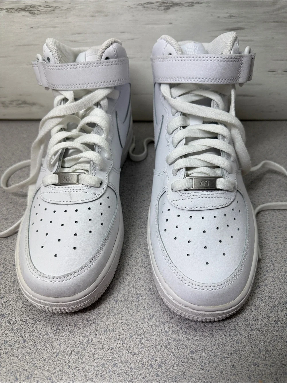 Nike Kids White High-Top Sneakers with Strap